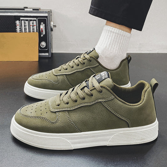 Men's Lace-up Flat Shoes Fashion Casual Round-toe Walking And Jogging Shoes Sneakers - Bests Sale