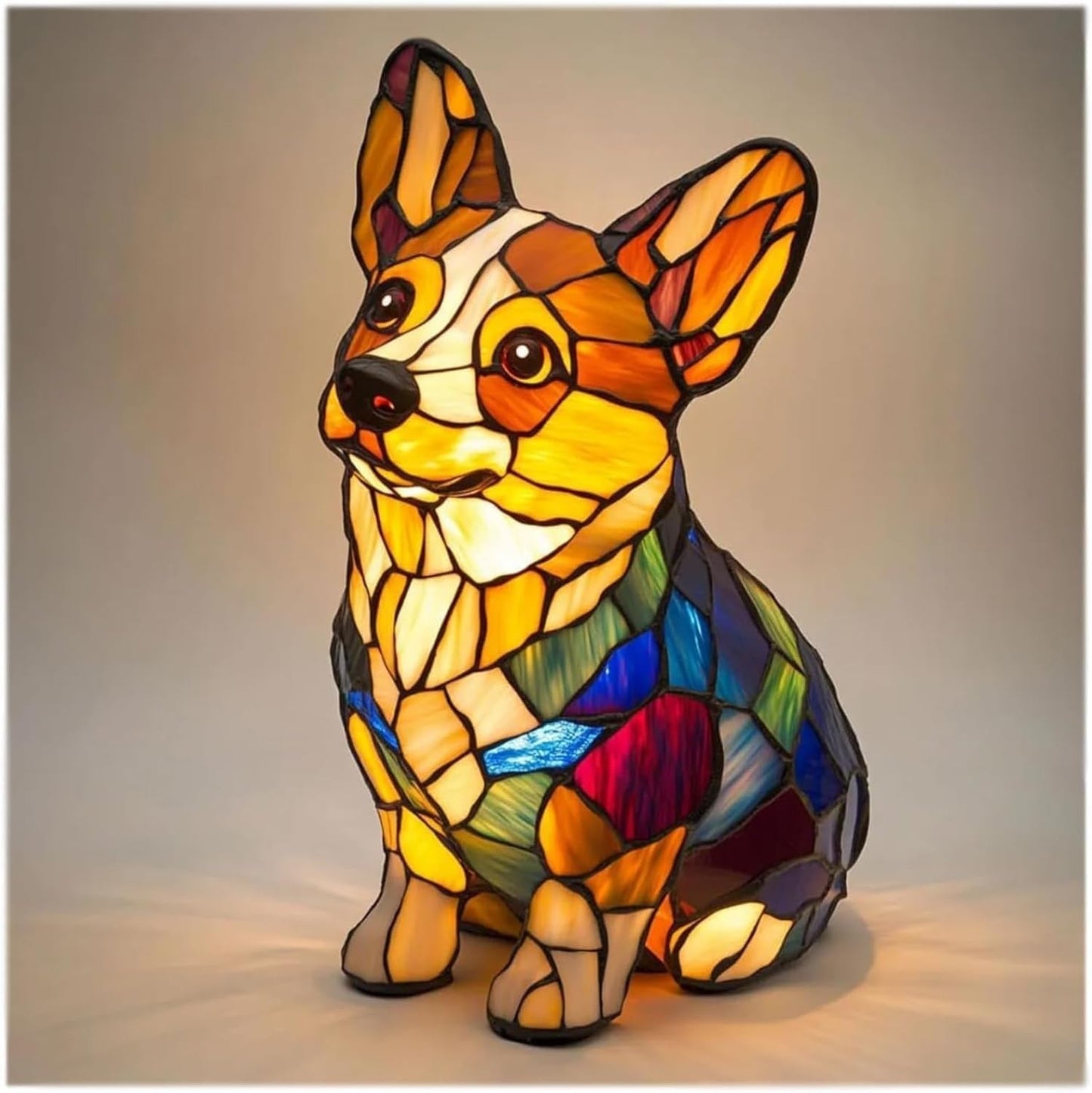 LED Small Night Lamp Art Animal Statue Creative Home Desktop Decoration Coffee Jasper