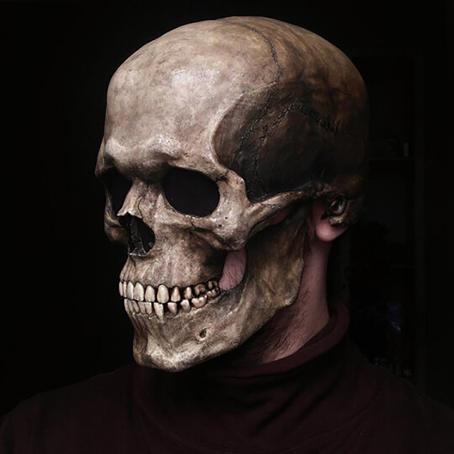 Halloween Movable Mouth Skull Mask Helmet Mouth Movable Skull Full Head Skull Mask Bests Sale