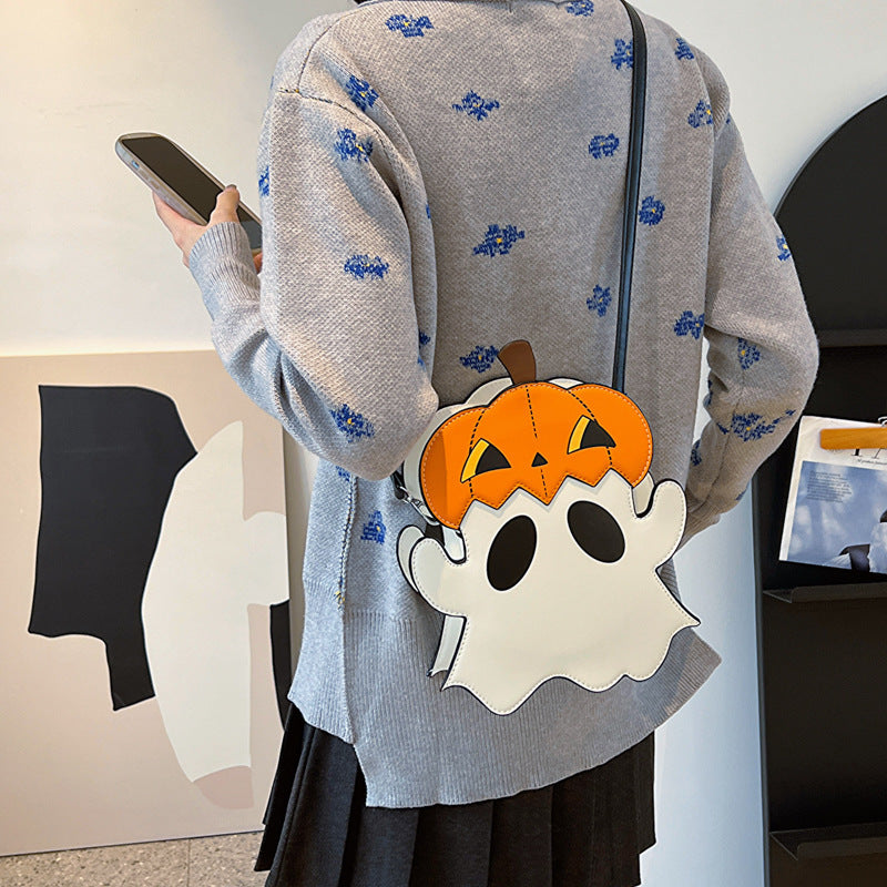 Halloween Shouder Bags Creative 3D Cartoon Pumpkin Ghost Design Cute Bags Women Cell Phone Purses Novelty Personalized Candy Crossbody Bags Bests Sale