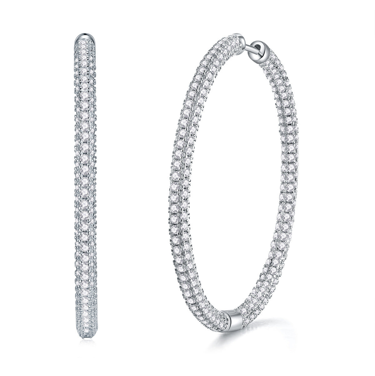 S925 Silver Fading Mosang Stone Earrings - Bests Sale