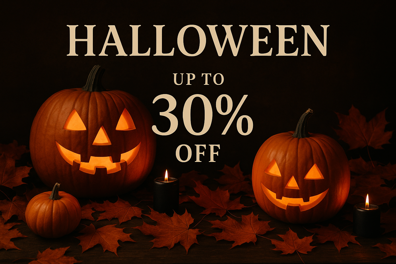 Halloween promotional image in English
